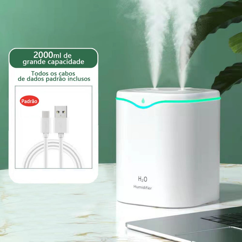 Umidificador De Ar 600ml  e 2000 ml Grande Com Bico Duplo