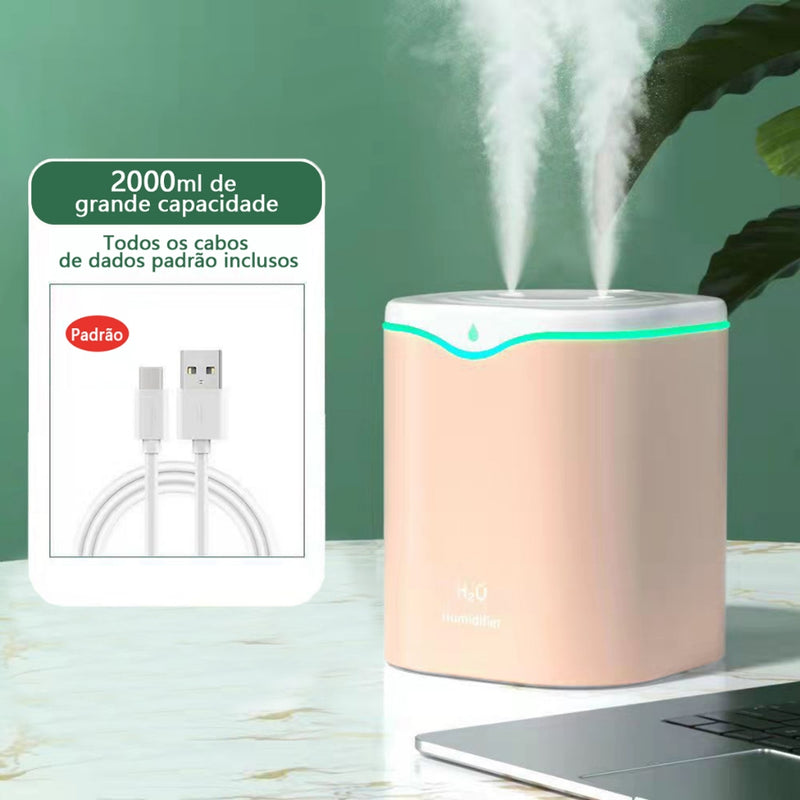Umidificador De Ar 600ml  e 2000 ml Grande Com Bico Duplo