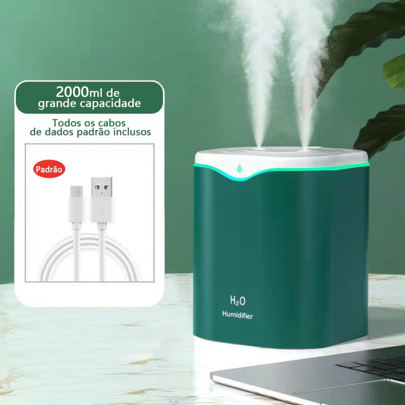 Umidificador De Ar 600ml  e 2000 ml Grande Com Bico Duplo