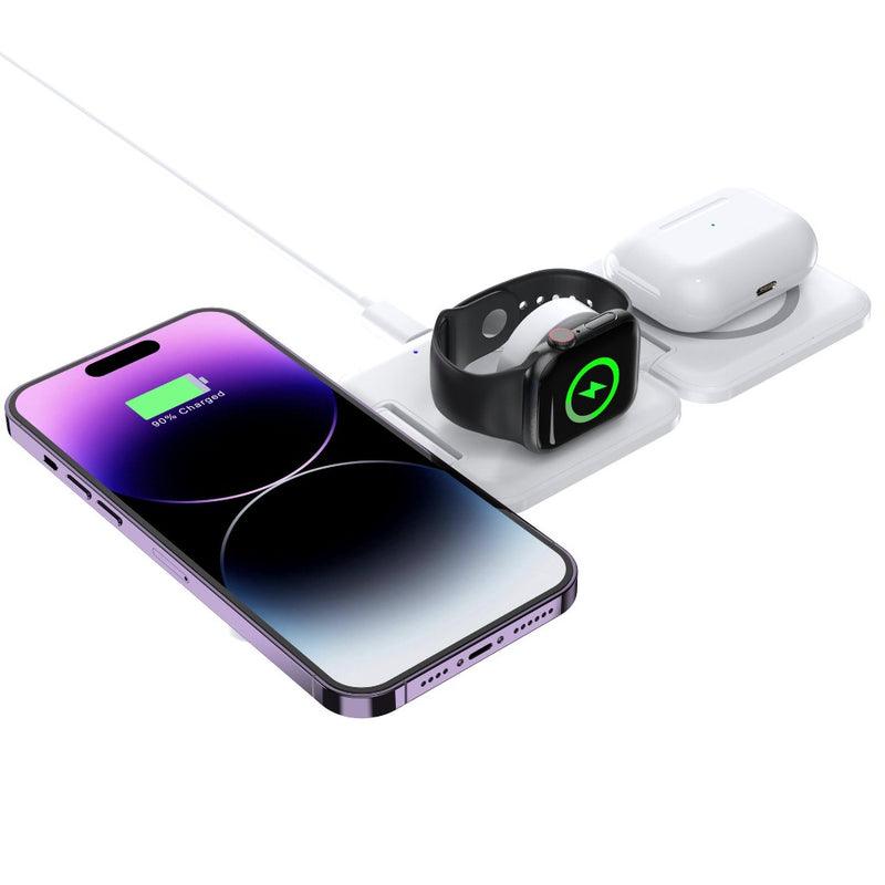 3 em 1 Carregador magnético sem fio dobrável para celular