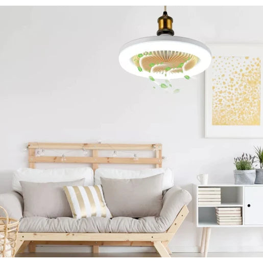 Ventilador De Teto Com Led Lâmpada  Com Controle