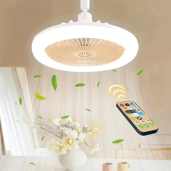 Ventilador De Teto Com Led Lâmpada  Com Controle