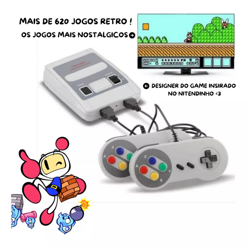 Mini Video Game Console Retro 620 Jogos Classicos（Super mario)  2 controles