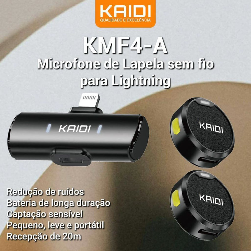 Microfone De Lapela Profissional Duplo Sem Fio Redondo
