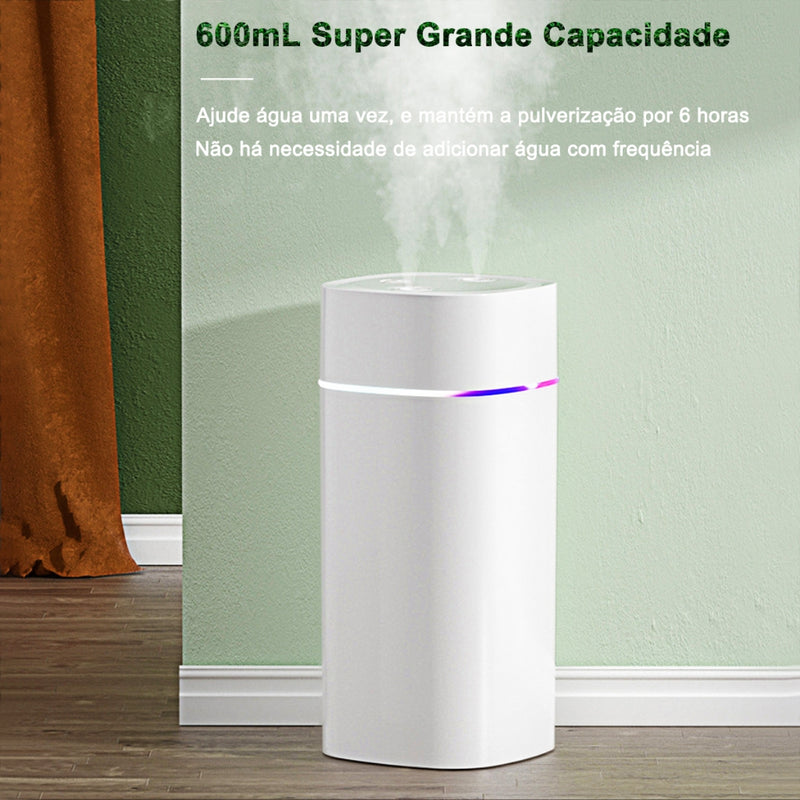 Umidificador De Ar 600ml  e 2000 ml Grande Com Bico Duplo