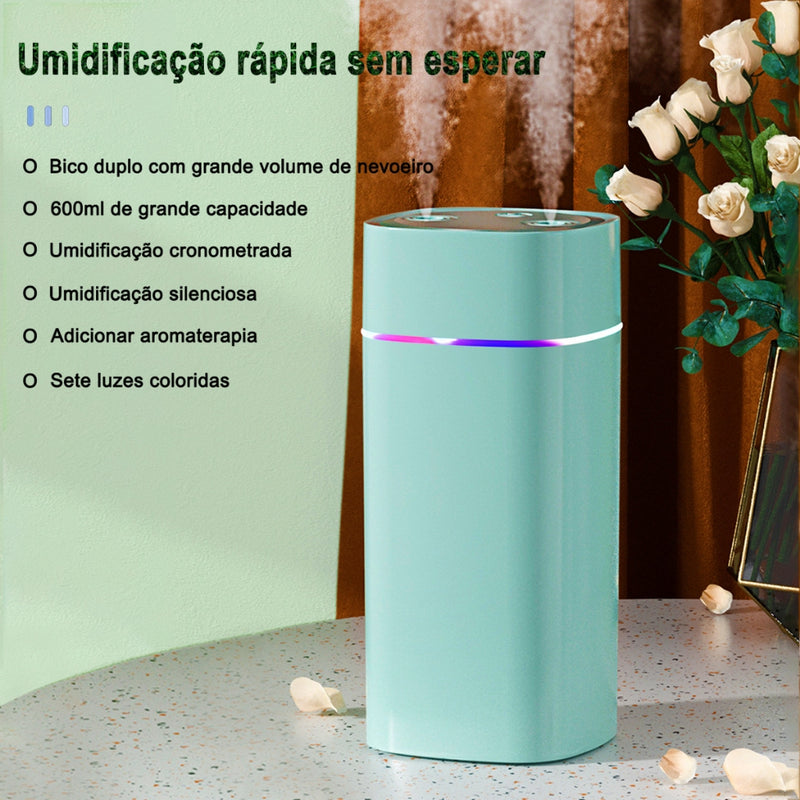 Umidificador De Ar 600ml  e 2000 ml Grande Com Bico Duplo