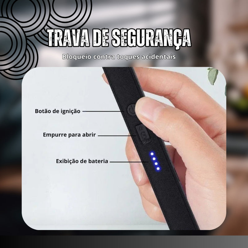 Acendedor Fogão Elétrico Eletrônico Usb Recarregável Luxo de plama