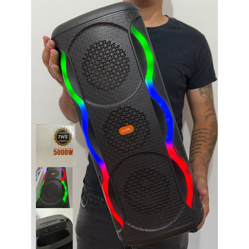 Caixa de som gigante 5000w pmpo 51cm Bluetooth rádio cartão de memória