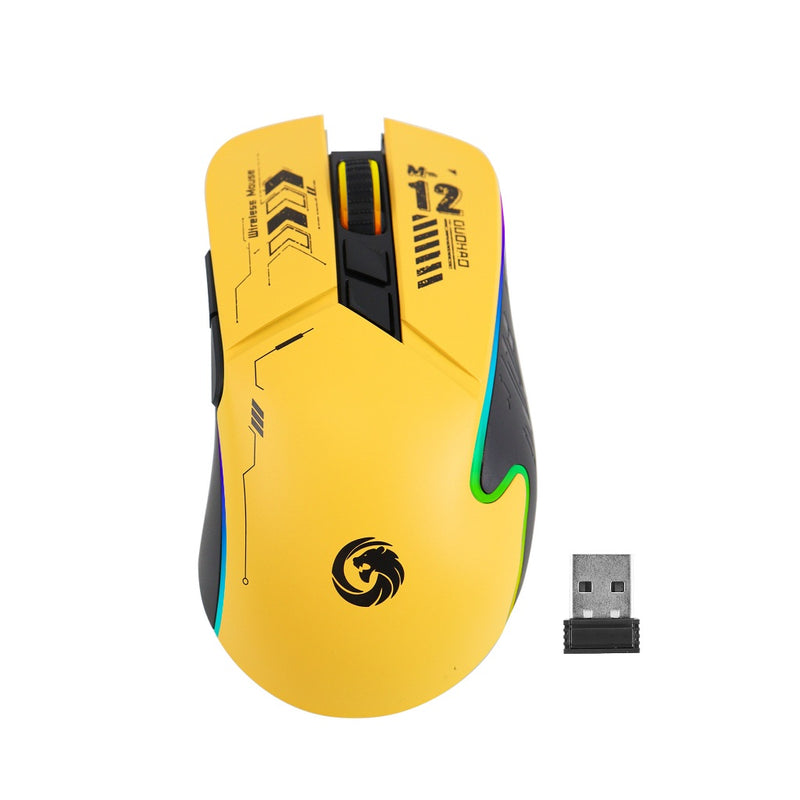 Mouse Sem Fio Recarregável Bluetooth com LED RGB