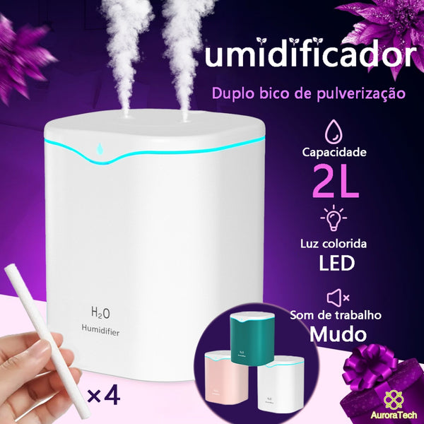 Umidificador De Ar 600ml  e 2000 ml Grande Com Bico Duplo