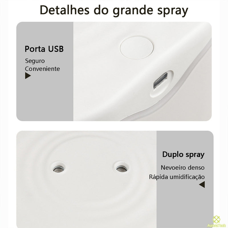 Umidificador De Ar 600ml  e 2000 ml Grande Com Bico Duplo