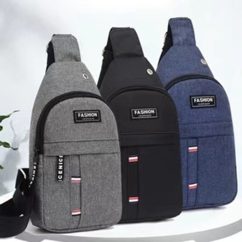 Bolsa de ombro masculina anti-roubo com usb