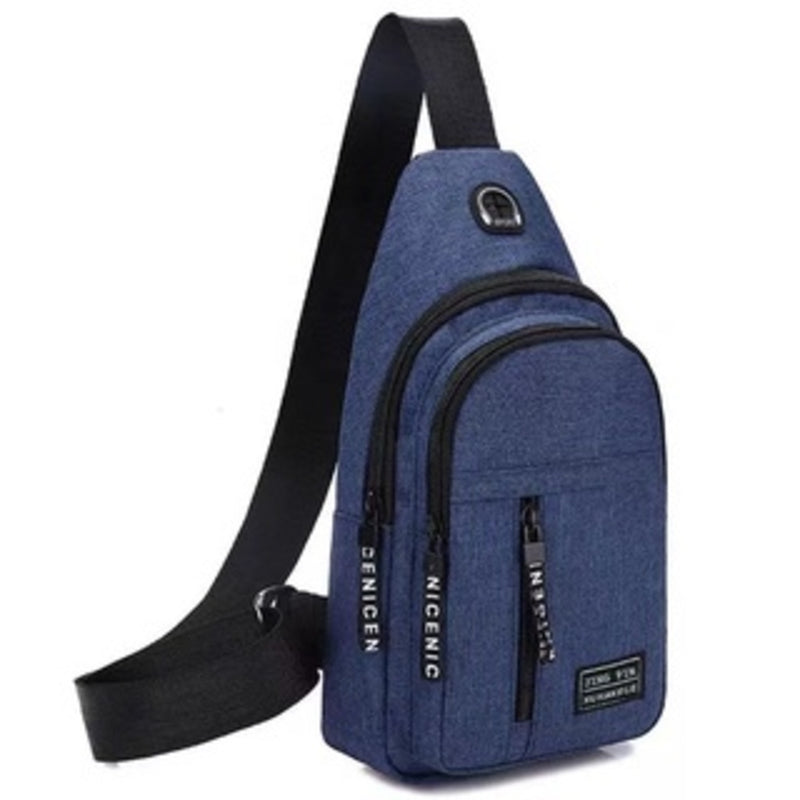 Bolsa de ombro masculina anti-roubo com usb
