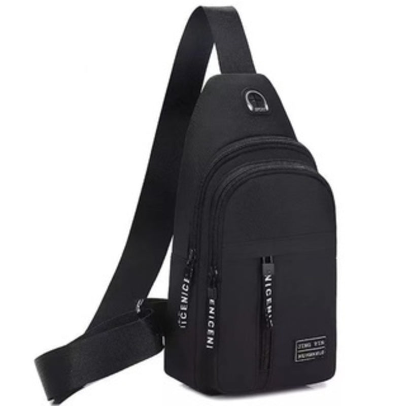 Bolsa de ombro masculina anti-roubo com usb