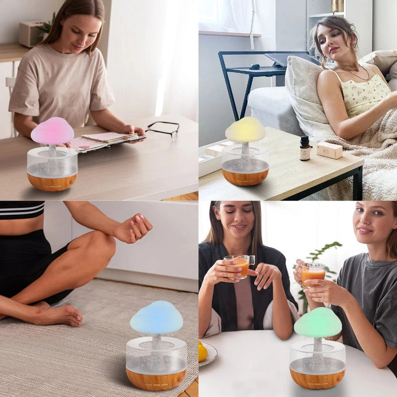 Umidificador Difusor  Aroma Bluetooth Com Som chuva