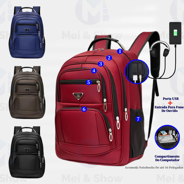 Mochila Masculina De Grande Capacidade