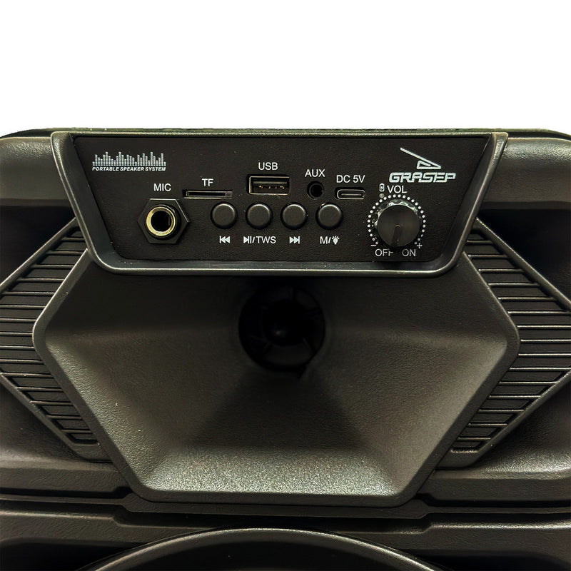 Caixa De Som Grande Bluetooth Potente + Microfone
