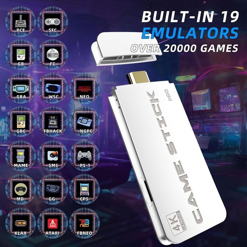 NOVO Vídeo Game Stick M15 Pro 4k 64gb Hdmi Com 2 Controles