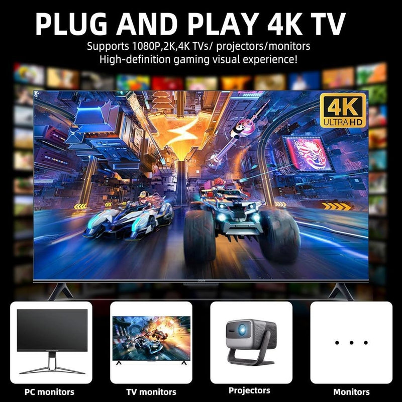 NOVO Vídeo Game Stick M15 Pro 4k 64gb Hdmi Com 2 Controles