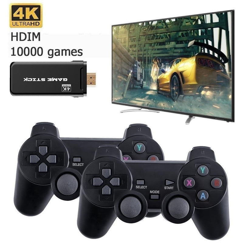 Videogame Stick 10mil 2 Controles Sem Fio Console  Portatil