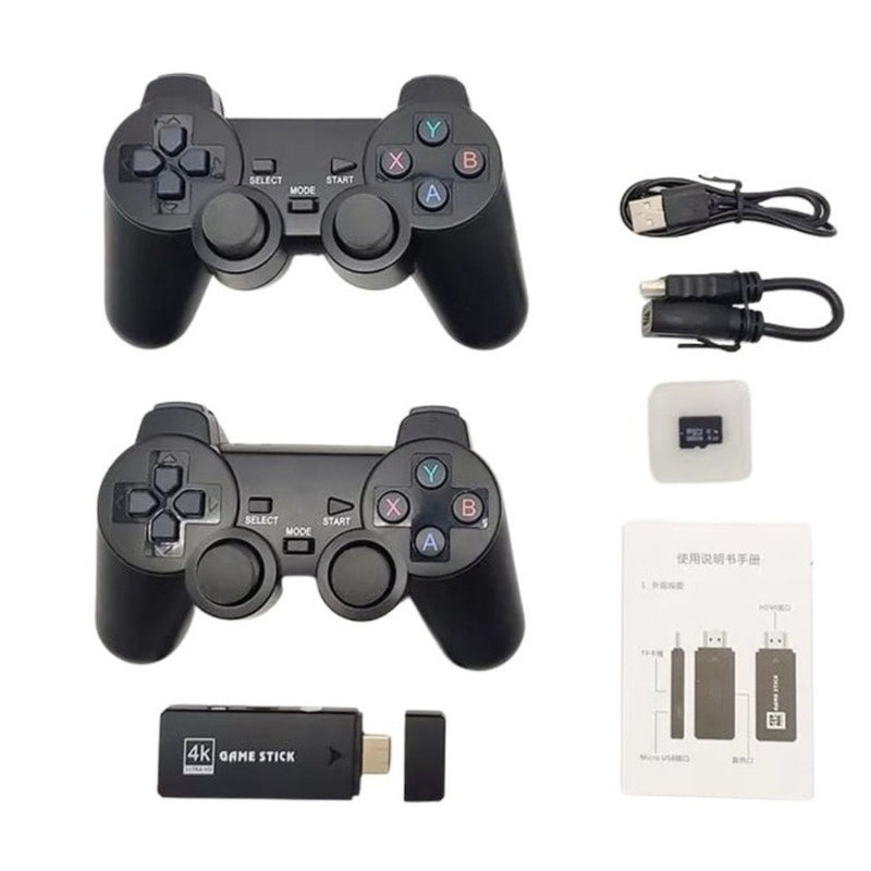 Videogame Stick 10mil 2 Controles Sem Fio Console  Portatil