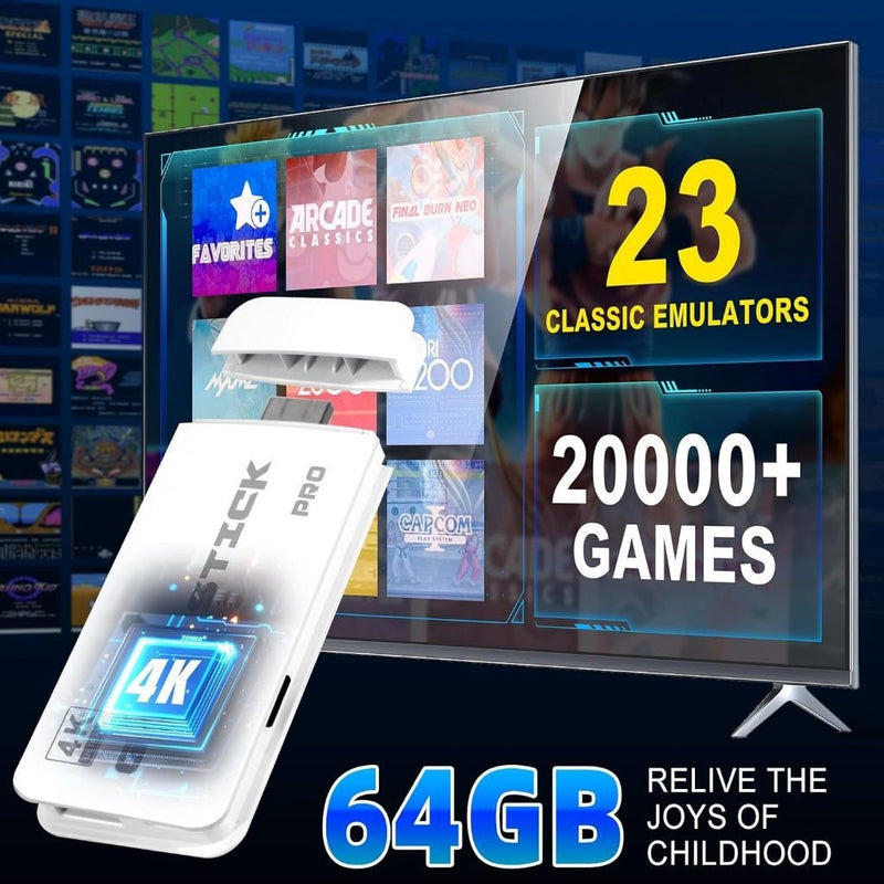 NOVO Vídeo Game Stick M15 Pro 4k 64gb Hdmi Com 2 Controles