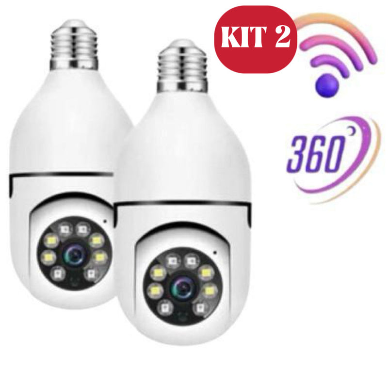 Câmera wifi ip sem fio giratória 360