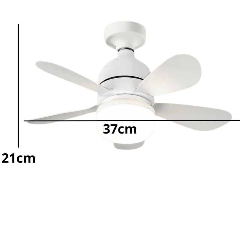 Ventilador de teto Com Luz para Pequenos Espaços (6 Hélices)