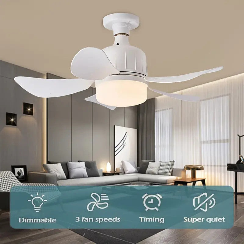 Ventilador de teto Com Luz para Pequenos Espaços (6 Hélices)