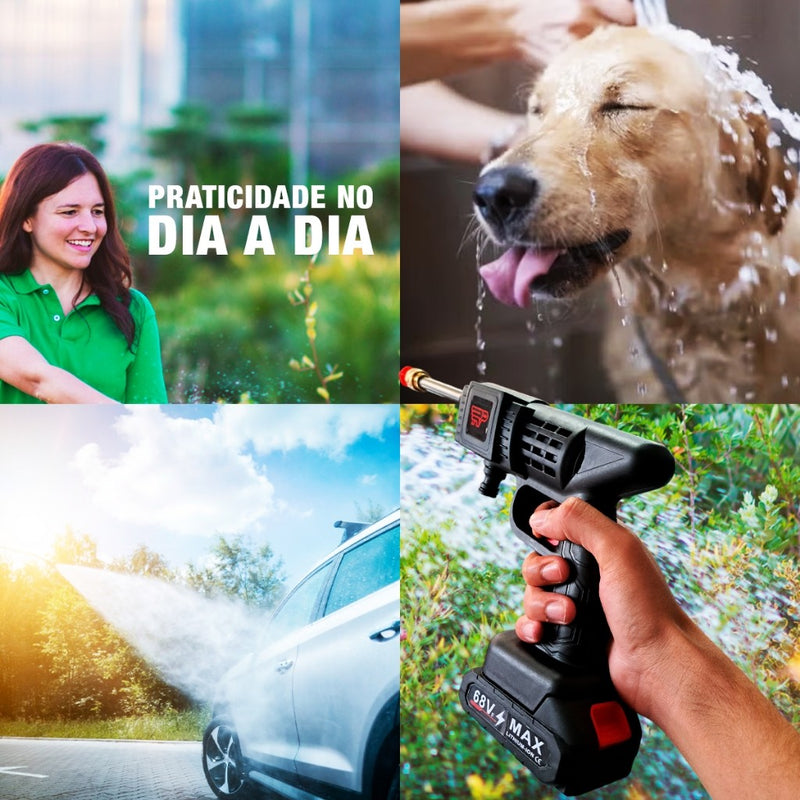 Lavadora Portátil de Alta Pressão 68V + 2 Baterias