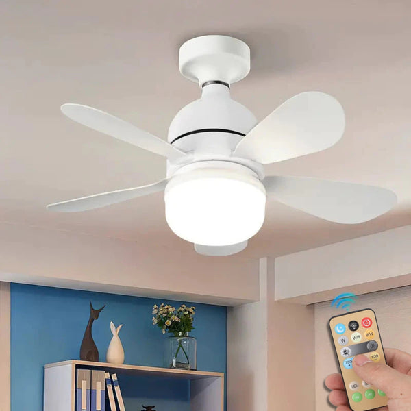Ventilador de teto Com Luz para Pequenos Espaços (6 Hélices)