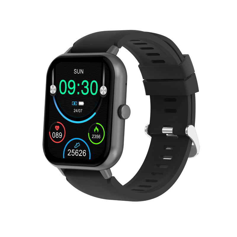 Relógio inteligente com monitor de fitness, frequência cardíaca, oxigênio no sangue, sono e contador de passos.